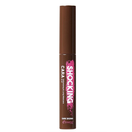 Коричневая тушь для объема ресниц Esthetic House Shocking Cara Volumizing&Long Mascara