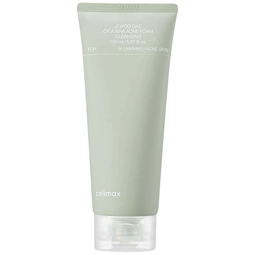 Очищающая пенка с BHA и центеллой Celimax Ji Woo Gae Cica BHA Acne Foam Cleansing