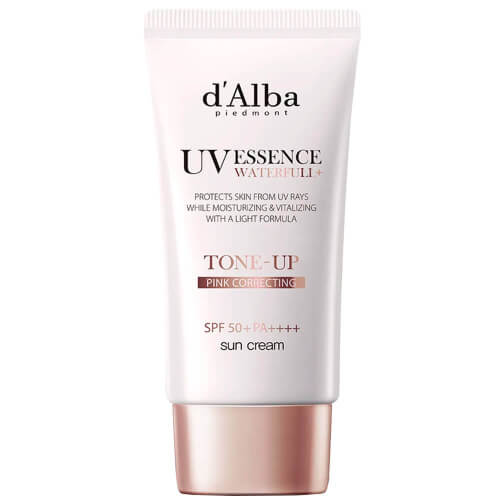 Солнцезащитный крем с персиковым подтоном d'Alba Waterfull Tone-Up Sun Cream SPF50+ PA++++