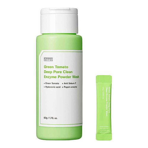 Энзимная пудра для очищения пор Sungboon Editor Green Tomato Deep Pore Clean Enzyme Powder Wash