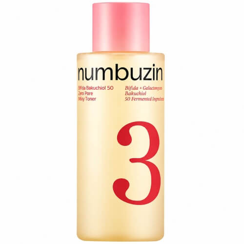 Молочный тонер для сужения пор Numbuzin No.3 Bifida Bakuchiol 50 Zero Pore Milky Toner