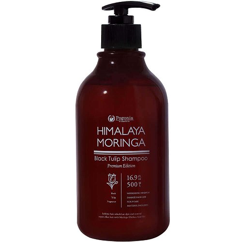 Шампунь с маслом моринги для жирной кожи головы Pogonia Himalaya Moringa Black Tulip Shampoo