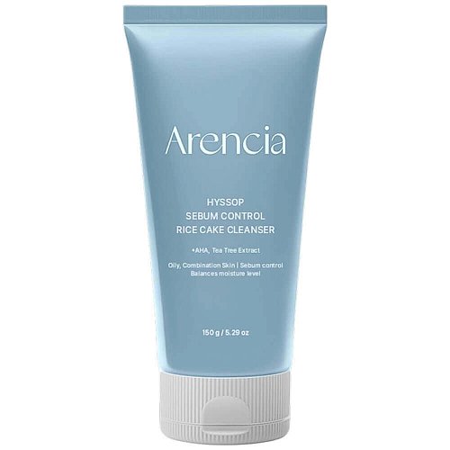 Себорегулирующая пенка для умывания Arencia Hyssop Sebum Control Rice Cake Cleanser