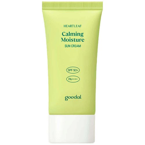 Солнцезащитный крем с хауттюйнией Goodal Heartleaf Calming Moisture Sun Cream SPF50+ PA++++