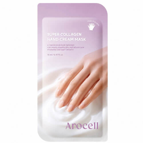 Маска-перчатки для рук с коллагеном Arocell Super Collagen Hand Cream Mask