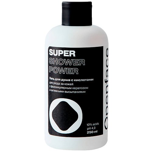 Усиленный отшелушивающий гель для душа с кислотами Openface Super Shower Power