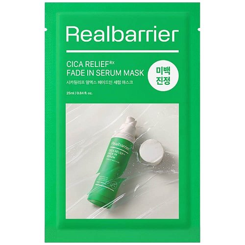 Успокаивающая экспресс-маска с комплексом CICA Real Barrier Cica Relief RX Fade In Serum Mask