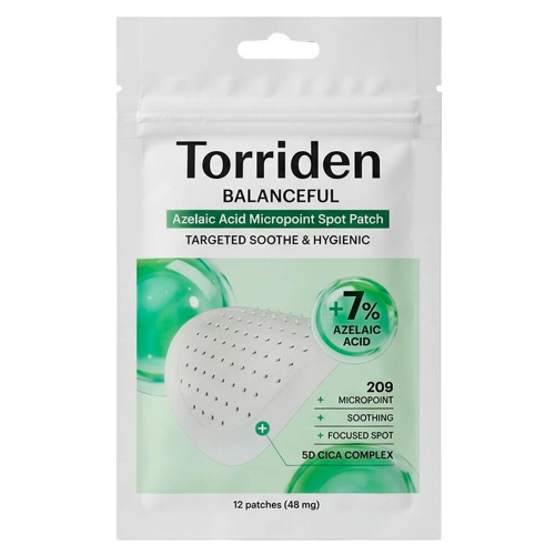 Патчи от воспалений с микроиглами и центеллой Torriden Balanceful Azelaic Acid Micropoint Spot Patch