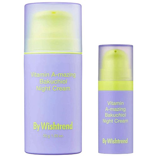 Ночной крем с ретиналем и бакучиолом By Wishtrend Vitamin A-mazing Bakuchiol Night Cream