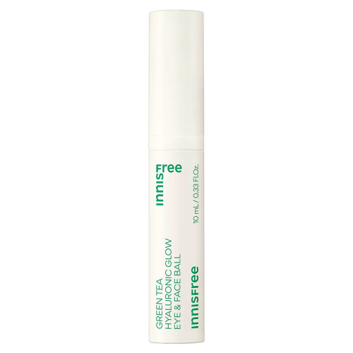Массажный крем для век с зелёным чаем Innisfree Green Tea Hyaluronic Glow Eye & Face Ball