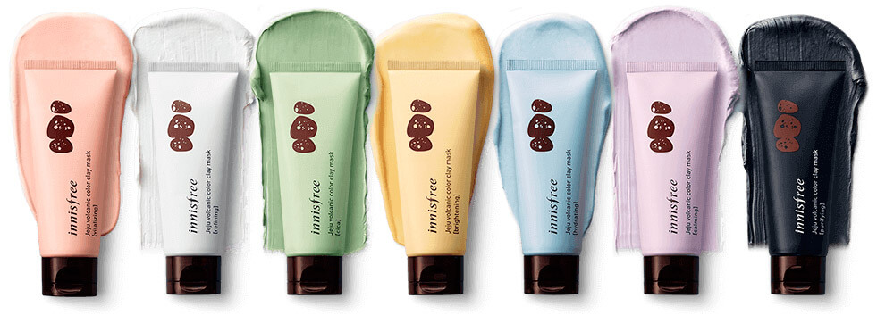Цветные маски с вулканическим пеплом Innisfree Jeju Volcanic Color Clay Mask